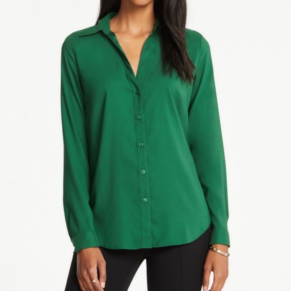 Ann Taylor Emerald Green Essential Shirt